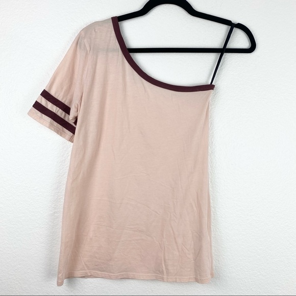 NATION LTD Yorkville One Shoulder Tee, Pink, Small - Picture 2 of 7